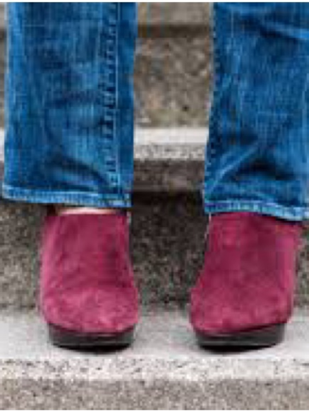 MICHAEL Michael Kors burgundy suede ankle boots